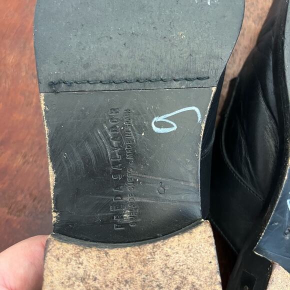 Freda Salvador soul lace up oxford mule black leather pointed toe academia Sz 6 - Picture 11 of 11